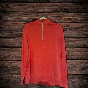 NORMAL BRAND. Men's Coral Half-Zip Performance Pullover! Worn one time!